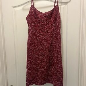 Brandy Melville Red Floral Slip Dress